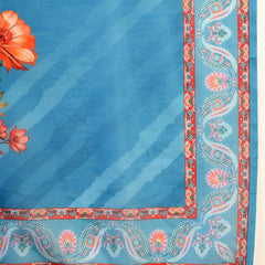 Women Turquoise Blue Lehriya Kurta Palazzo & Dupatta Set