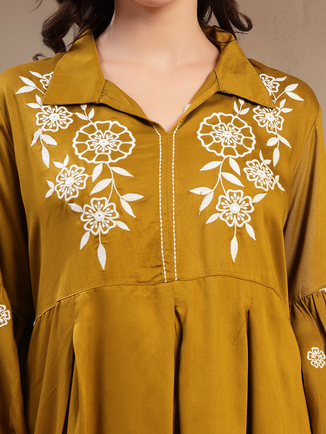 Women’s Green Printed Rayon Kurta Palazzo Co-ord Set