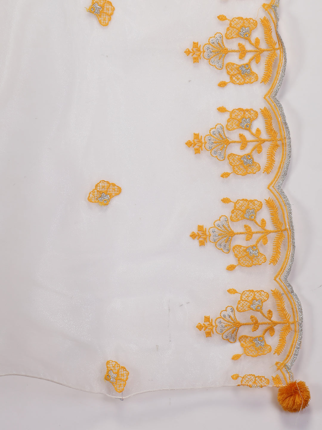 Timeless White Embroidered Anarkali Cotton Kurta
