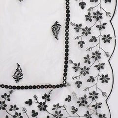 Elegant White Embroidered Rayon Kurta Set