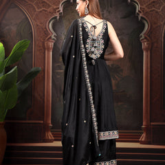 Women Ethnic Motifs Embroidered Empire Thread Work Kurta with Palazzos & With Dupatta