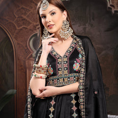 Women Ethnic Motifs Embroidered Empire Thread Work Kurta with Palazzos & With Dupatta