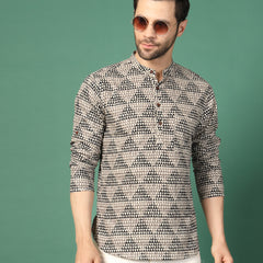 Men's  Collar Full Sleeve Kurta-Style