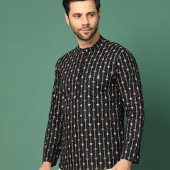 Men's Collar Full Sleeve Kurta-Left