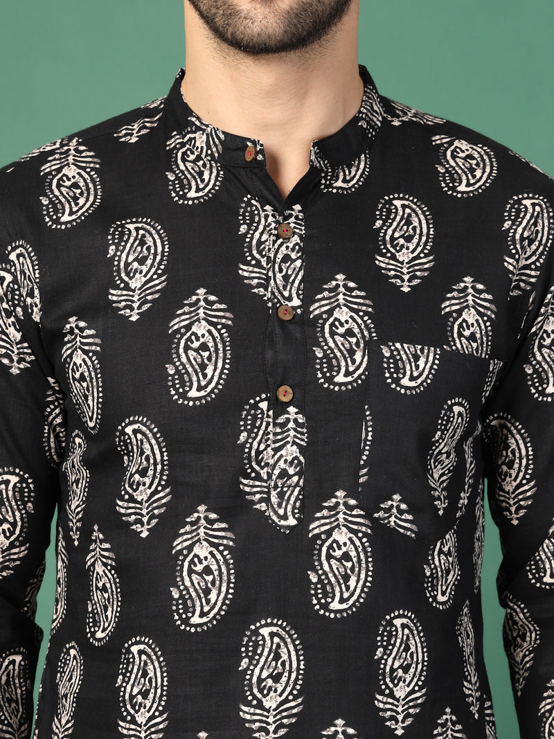 Men’s Mandarin Collar Kurta-Zoom