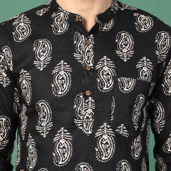 Men’s Mandarin Collar Kurta-Zoom