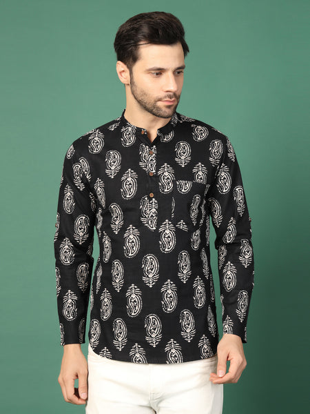 Men’s Mandarin Collar Kurta-side