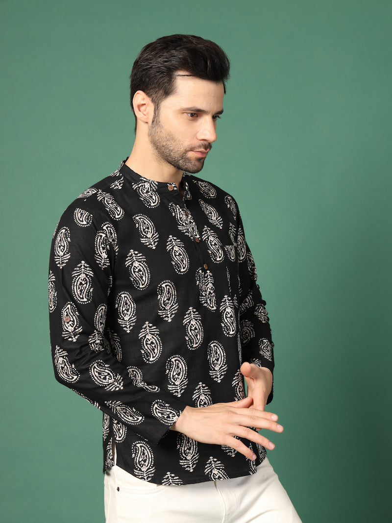Men’s Mandarin Collar Kurta -Left
