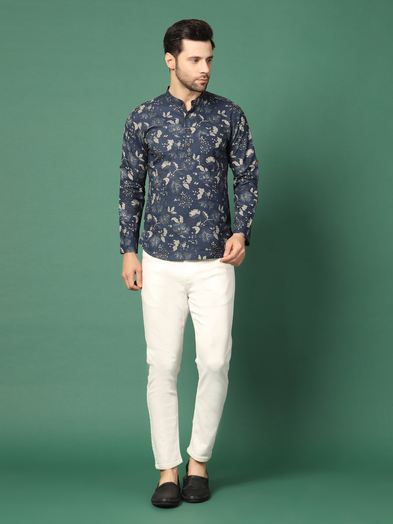 Men’s Blue  Madrinen Kurta-Fornt