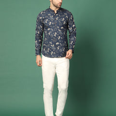 Men’s Blue  Madrinen Kurta-Fornt