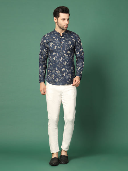 Men’s Blue  Madrinen Kurta-Fornt