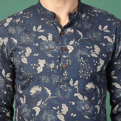 Men’s Blue  Madrinen Kurta-Zoom