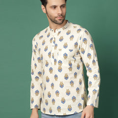 Men’sKurta with  Collar-Full