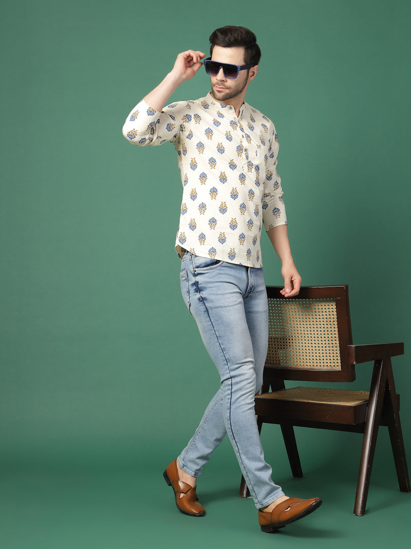 Men’sKurta with  Collar-Style