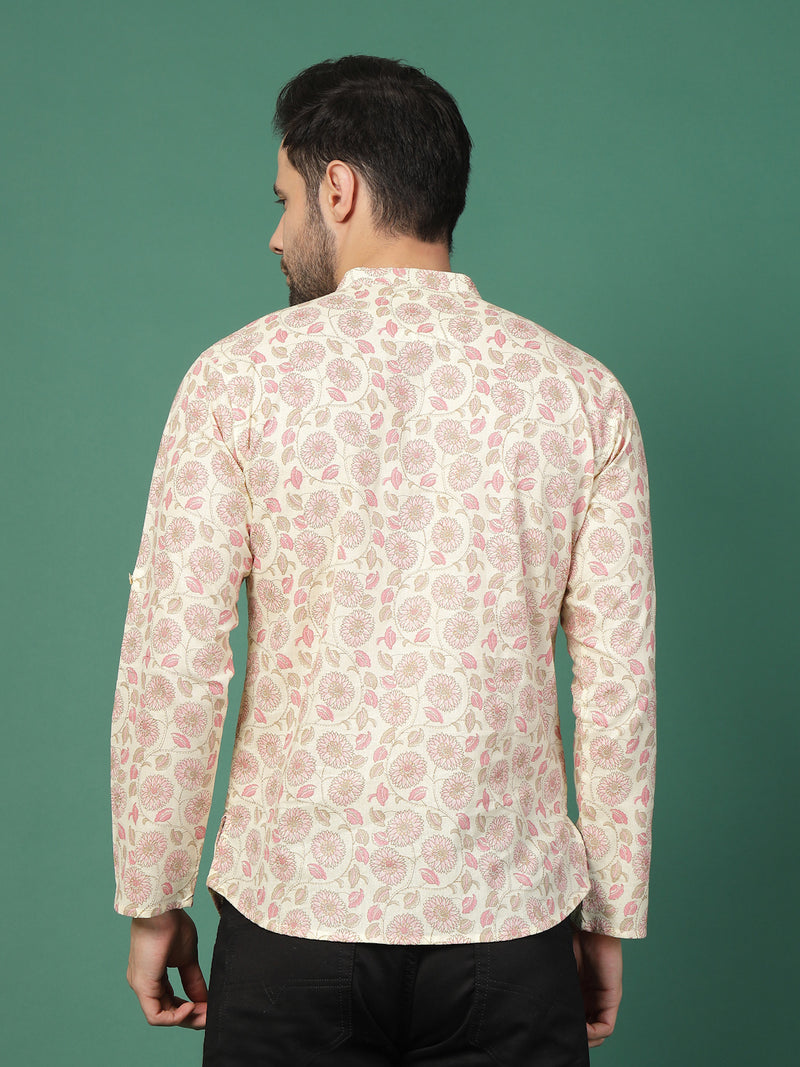 Frostline Men’s Elegant Printed Kurta -Back