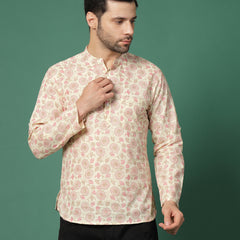 Frostline Men’s Elegant Printed Kurta -Front