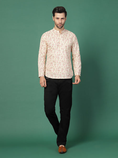 Frostline Men’s Elegant Printed Kurta -Full