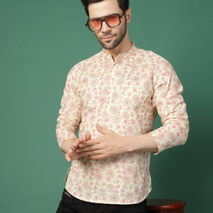 Frostline Men’s Elegant Printed Kurta -Style