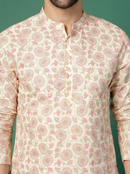 Frostline Men’s Elegant Printed Kurta -Zoom