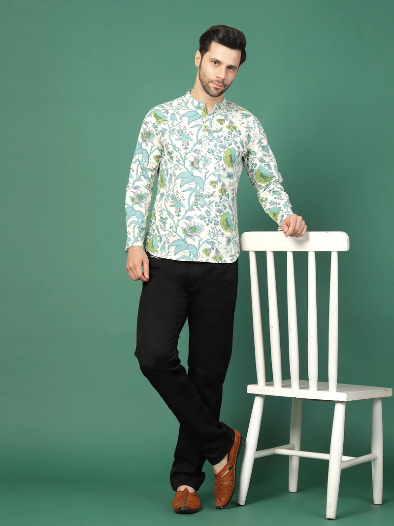 Men floral print full sleeve shirt
