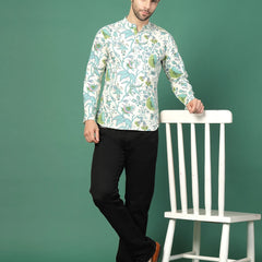 Men floral print full sleeve shirt
