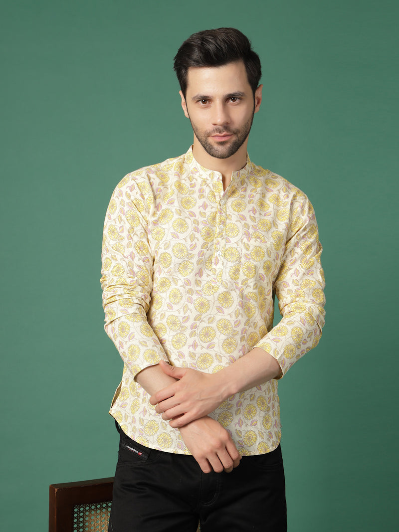 Stylish ethnic fusion shirt for men

