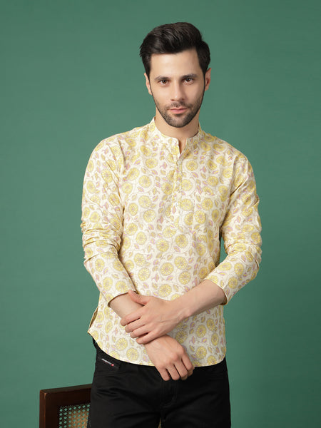 Stylish ethnic fusion shirt for men
