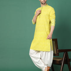 Side view embroidered kurta for men
