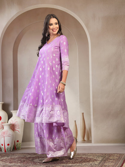 Women Printed Kurta & Sharara with Dupatta Set