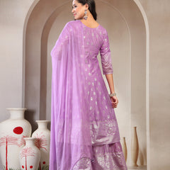 Women Printed Kurta & Sharara with Dupatta Set