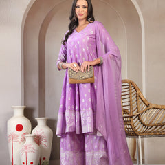 Women Printed Kurta & Sharara with Dupatta Set