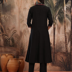 Noir Grace Embroidered Cotton Kurta Trouser Set