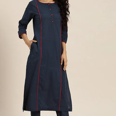 Side view cotton kurta set women
