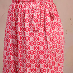 Women Pink Printed Rayon Kurta Palazzo Set