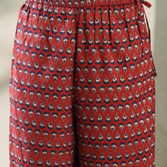 Female Maroon Embroidered Kurta Palazzo Set