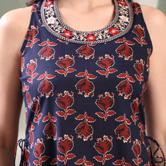 Lady Blue Embroidered Kurta Palazzo Set