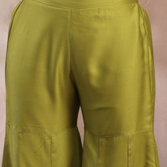 Women's festive green kurta sharara 