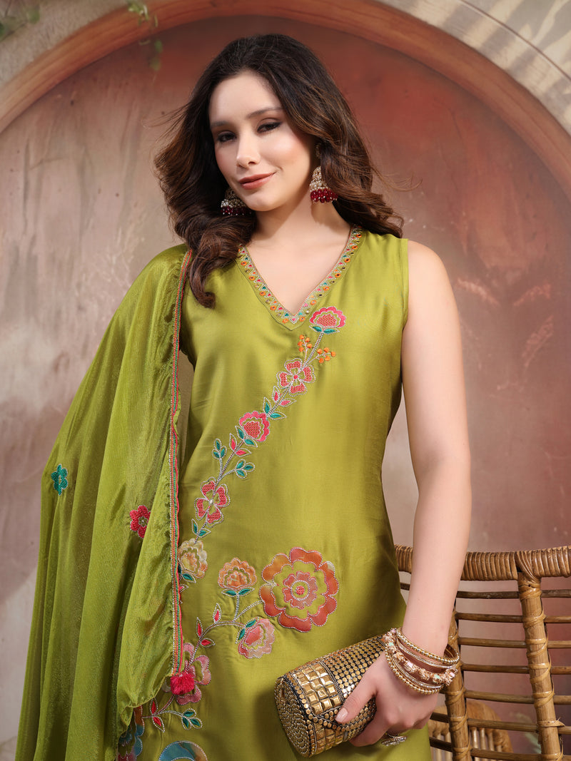 Elegant ethnic wear sharara set with dupatta drape