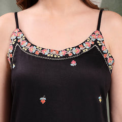 Ramas Floral Embroidered Round Neck Kurta & Sharara With Dupatta