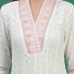 Women Floral Embroidered Sequinned V-Neck A-Line Kurta With Palazzo & Dupatta