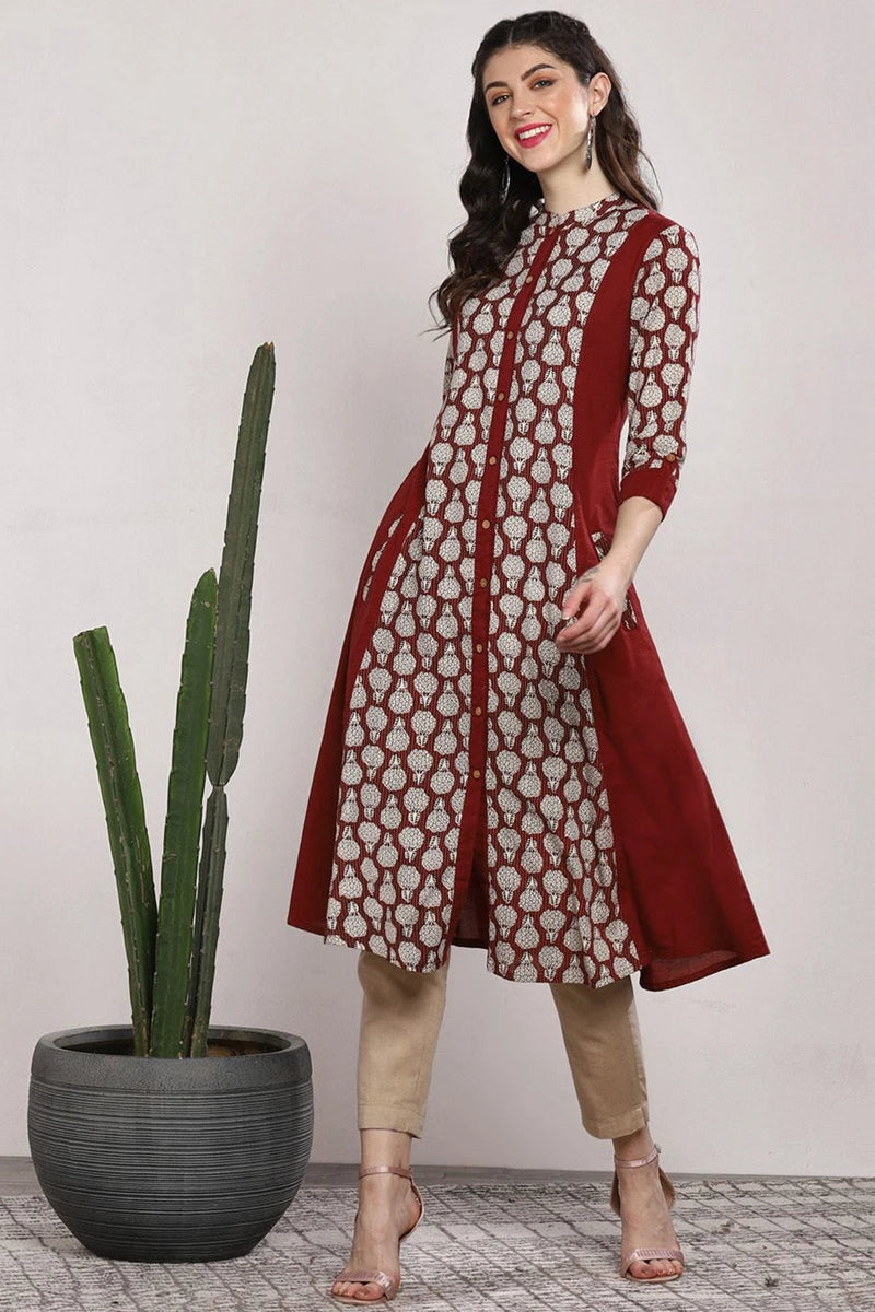 Front view cotton ethnic kurta women
