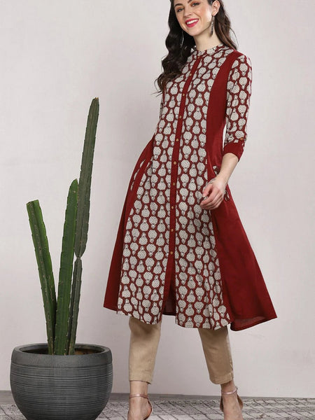 Front view cotton ethnic kurta women
