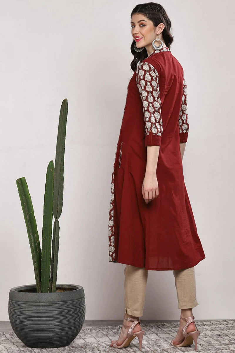 Back view A line kurta women
