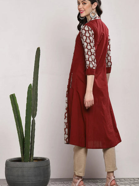 Back view A line kurta women
