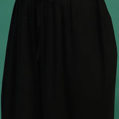 Women Black Embroidered Straight Kurta Set