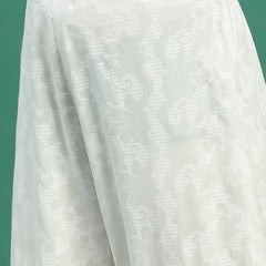 Women White Embroidered Angrakha Kurta Set