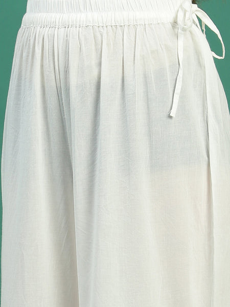 Women Floral Embroidered Sequinned V-Neck A-Line Kurta With Palazzo & Dupatta