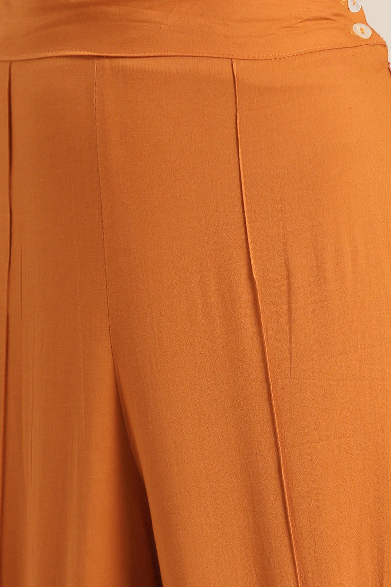 Casual wear rust ethnic co ord set
