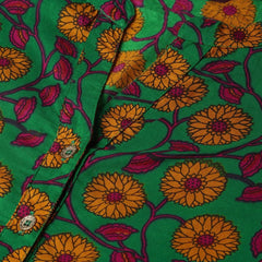 Women green floral printed kurta
