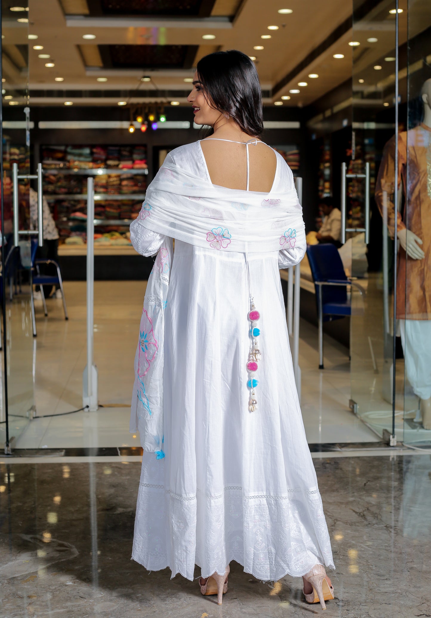 Grace in Every Thread: The Timeless White Floral Kurta Set